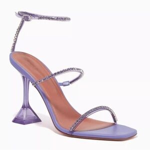 Amina Muaddi Gilda Glass Strap Sandals Size 40